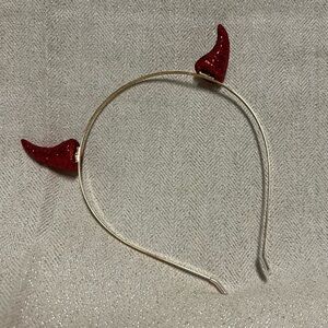 Red Glitter Devil Horns Headband